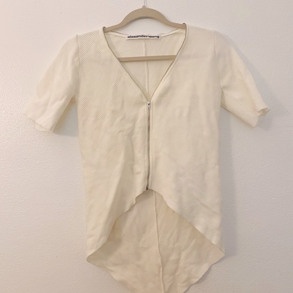 Alexander Wang asymmetrical white top